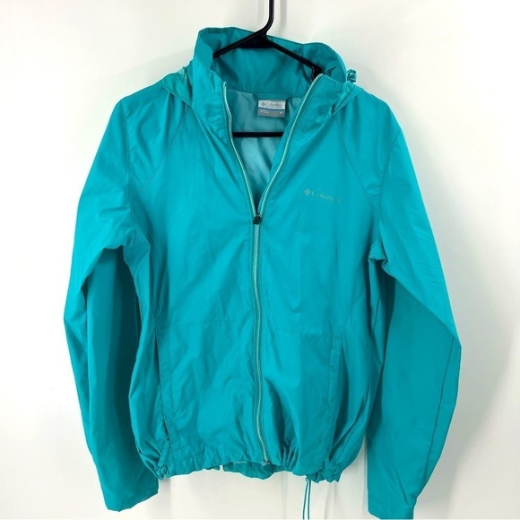 Columbia lightweight Rain Jacket with hoodie - Picture 1 of 8